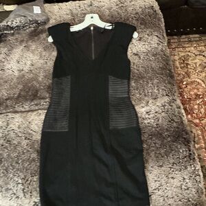 Bebe Black midi bodycon  Dress